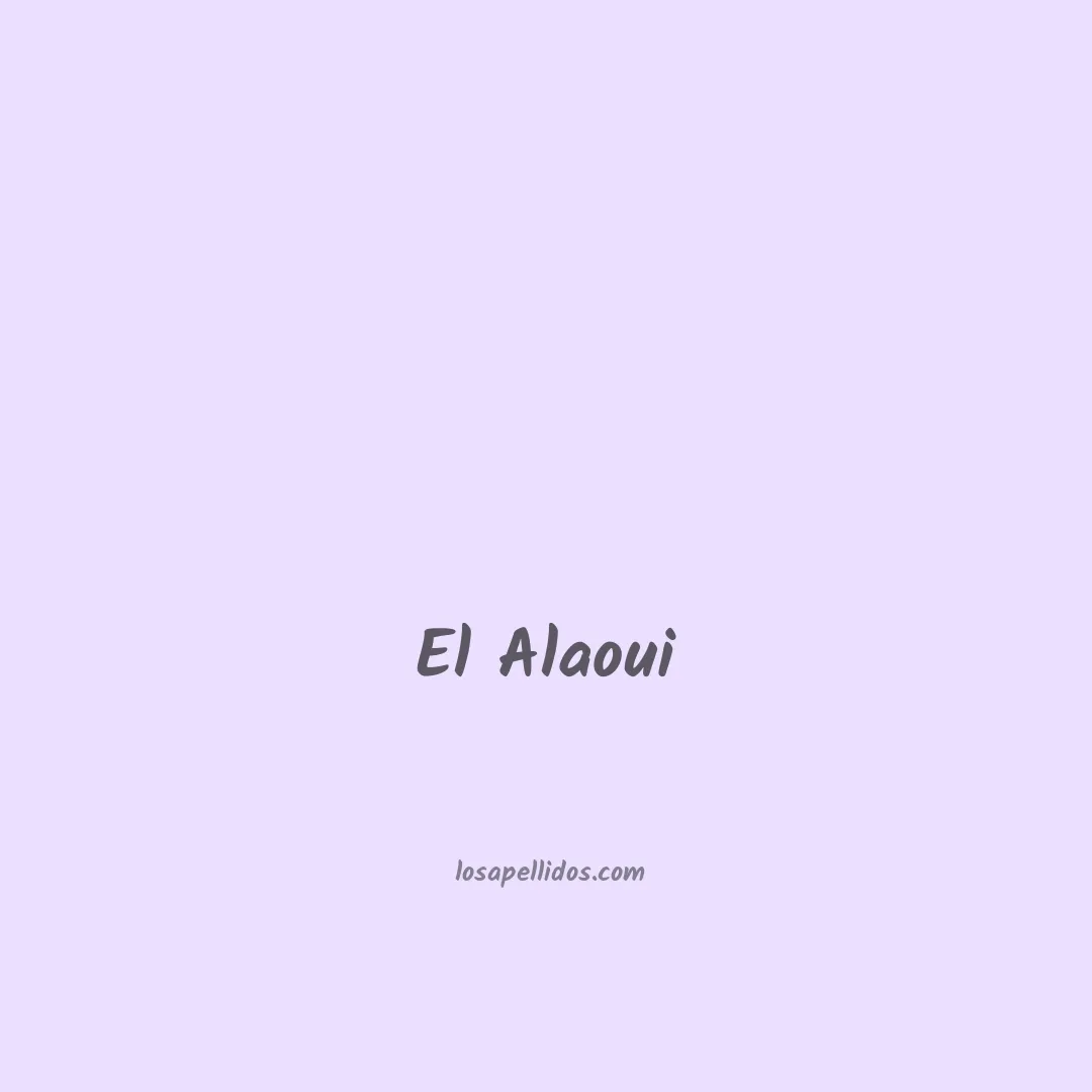 El alaoui en chino