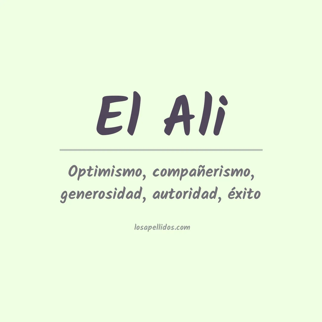 Apellido El ali