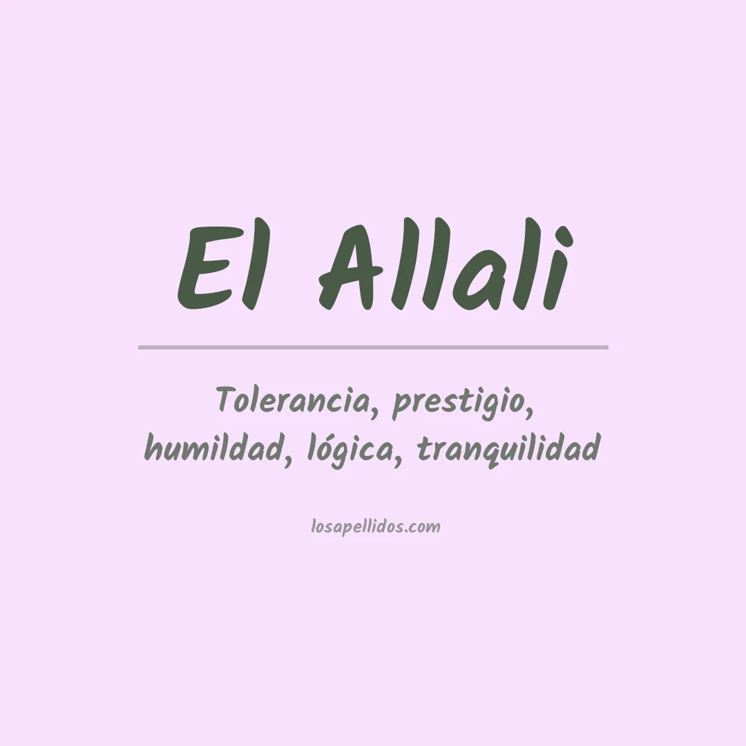 Apellido El allali