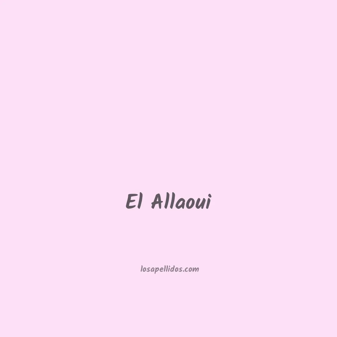 El allaoui en chino