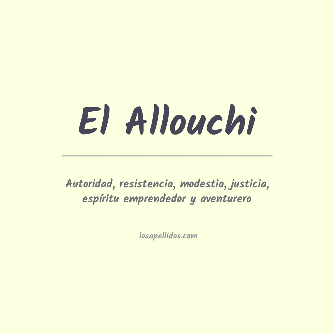 Apellido El allouchi