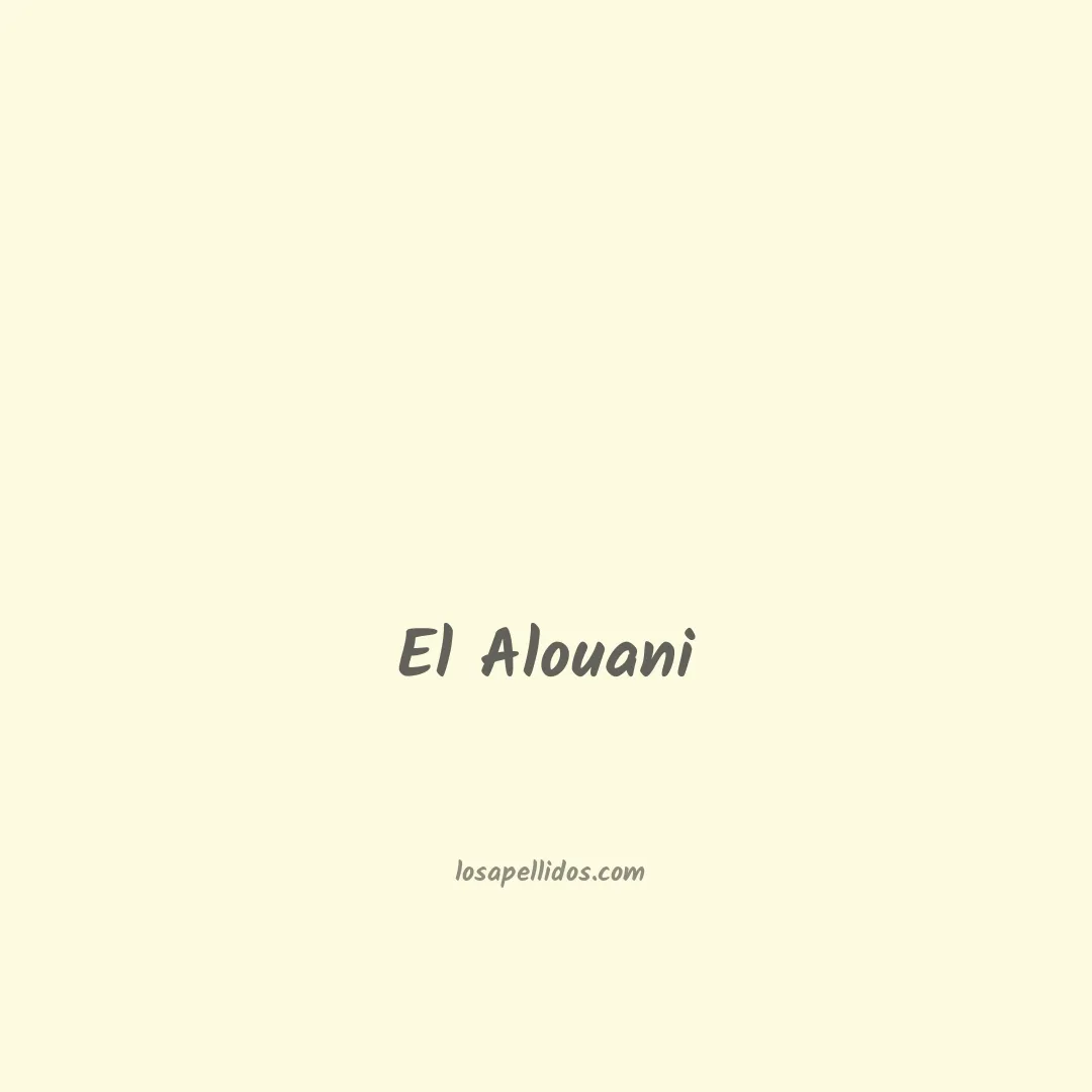El alouani en chino