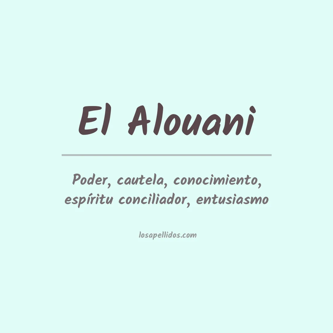 Significado del Apellido El alouani