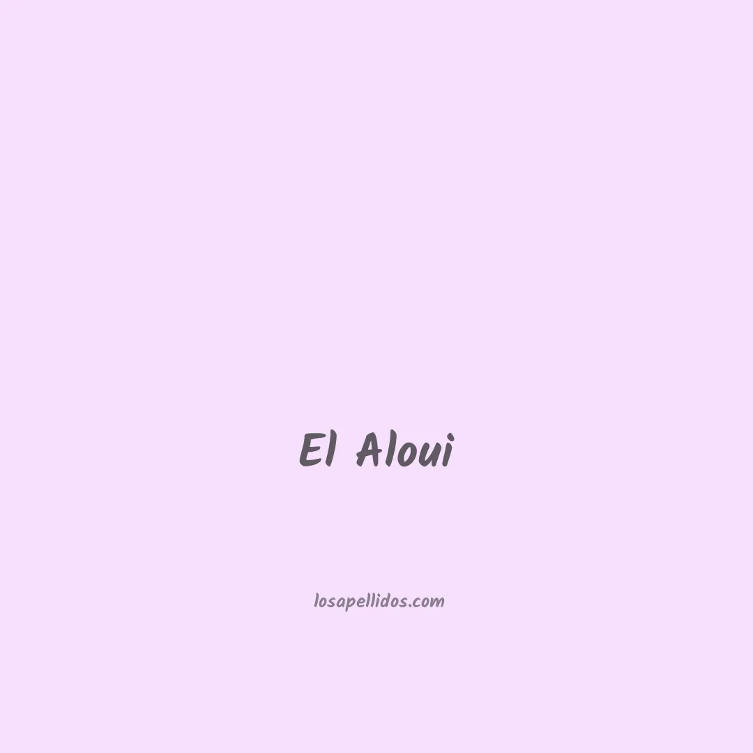 El aloui en chino