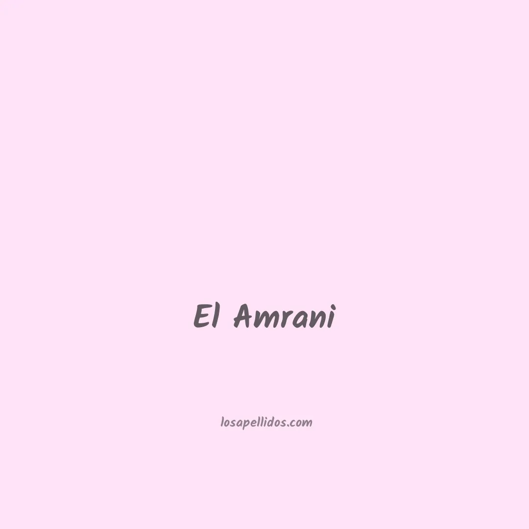 El amrani en chino