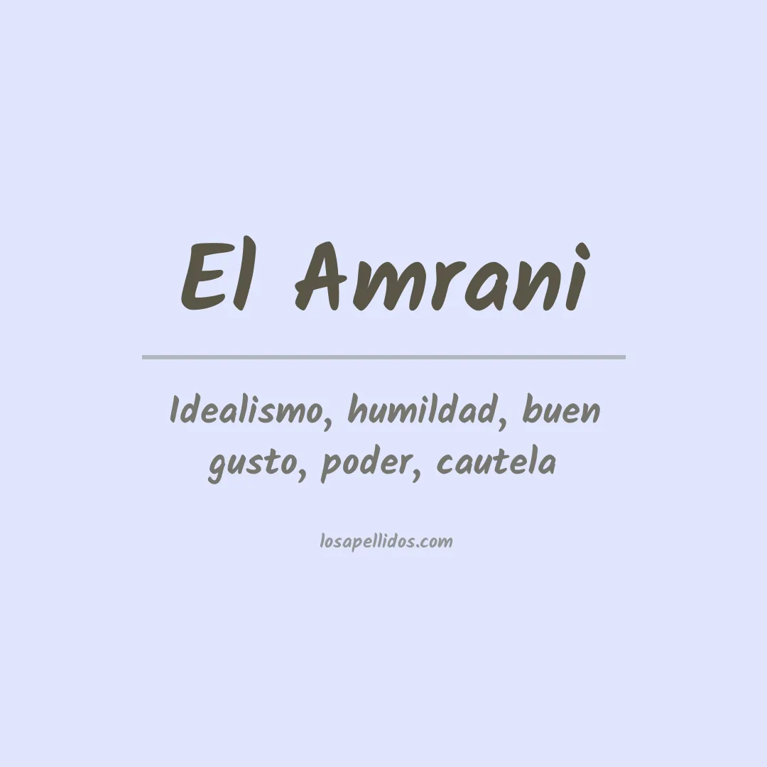 Apellido El amrani