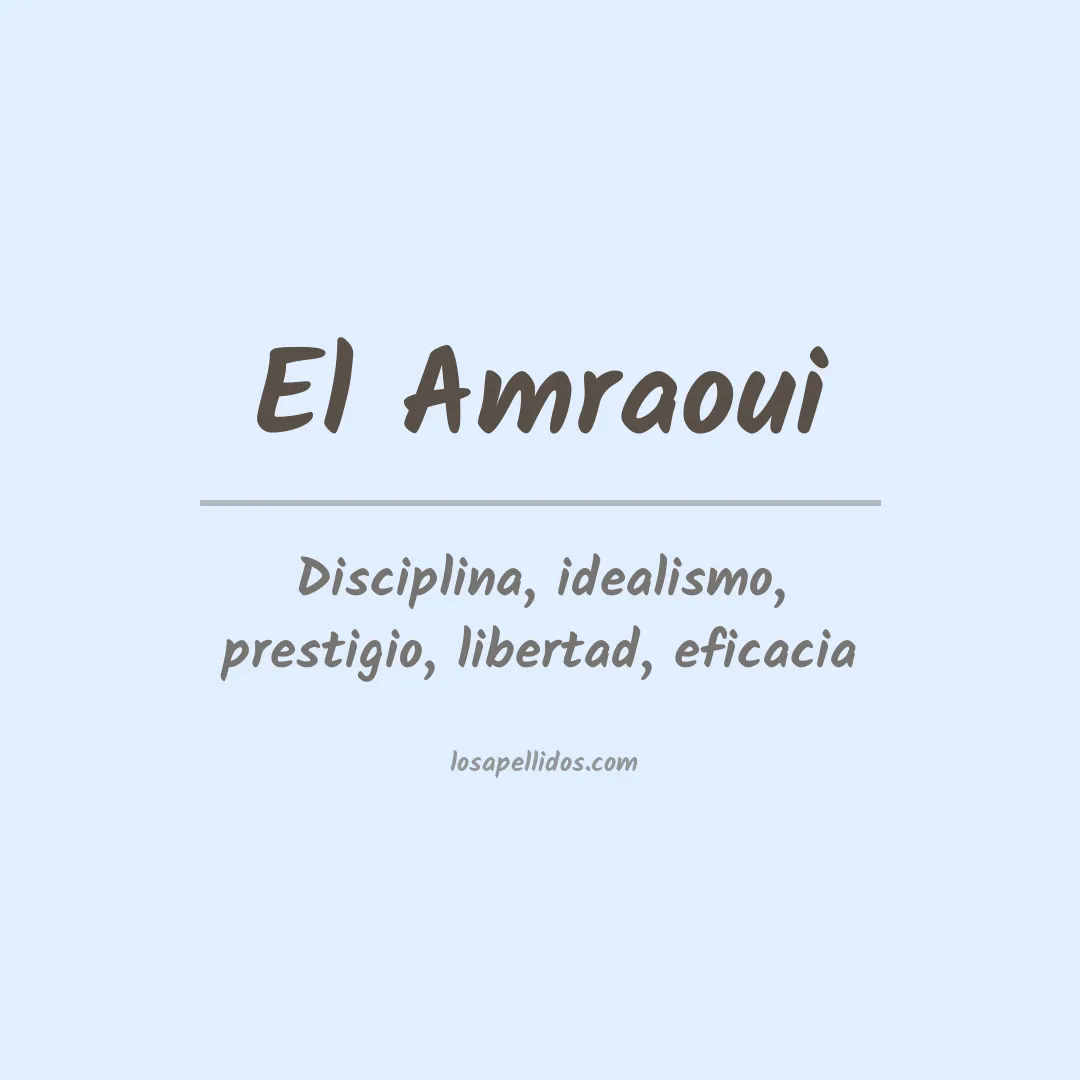 Apellido El amraoui
