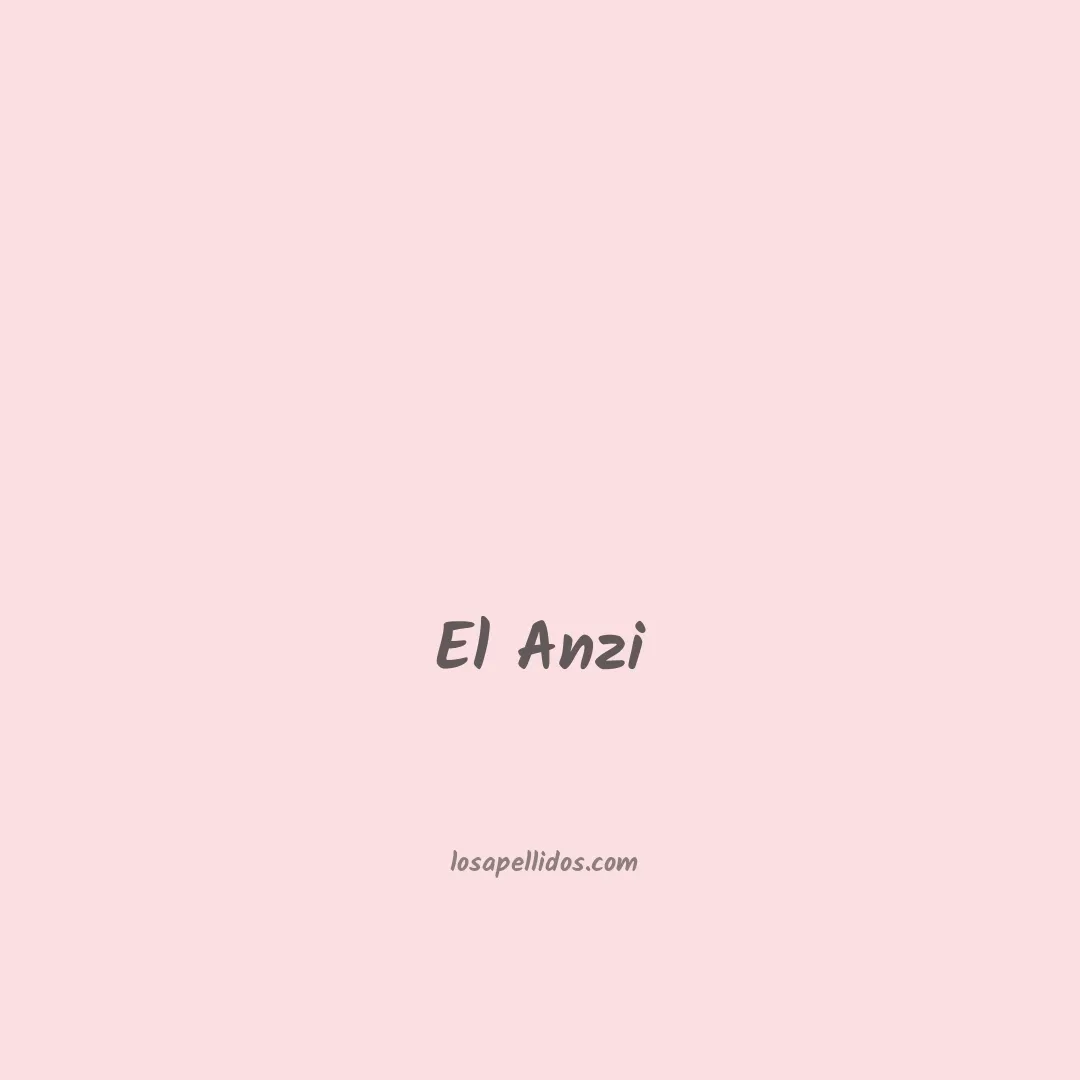 El anzi en chino