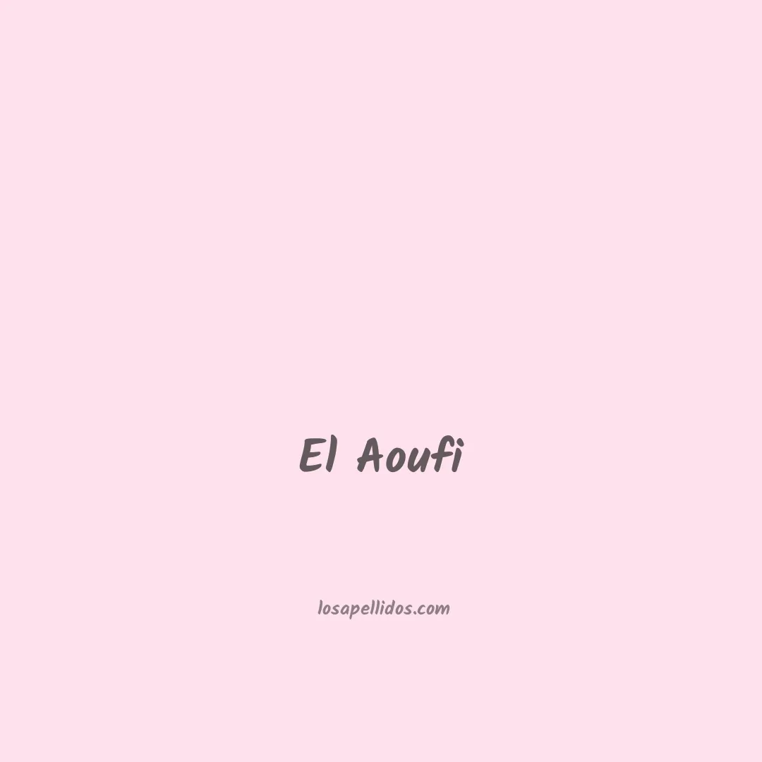 El aoufi en chino