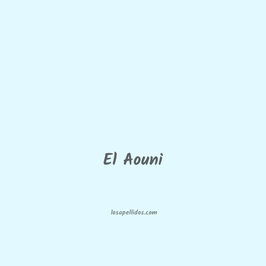 El aouni en chino
