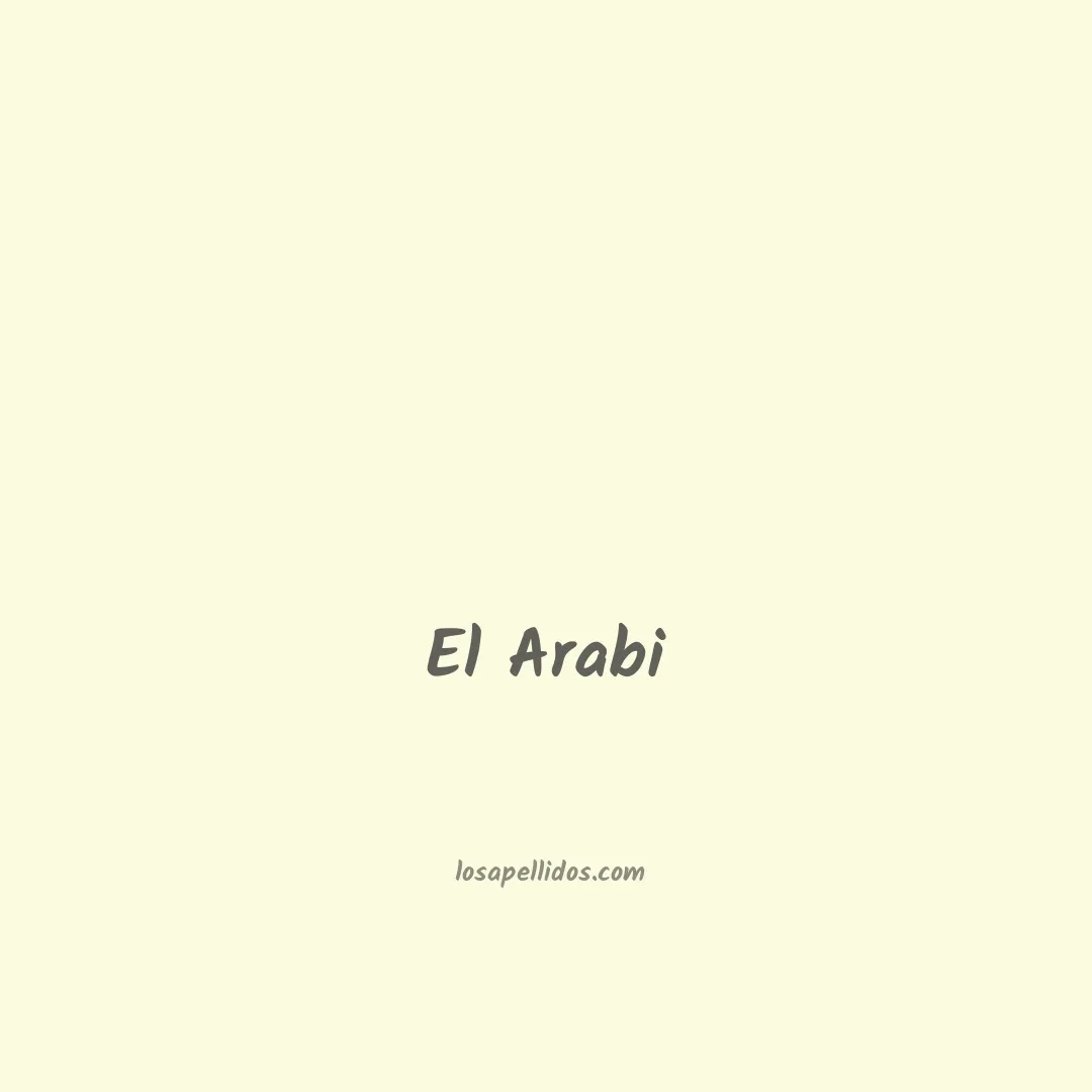 El arabi en chino