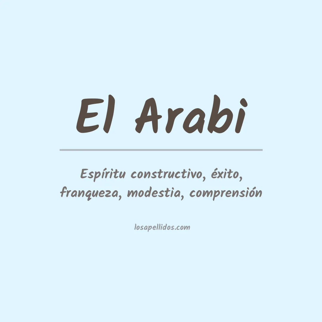 Apellido El arabi