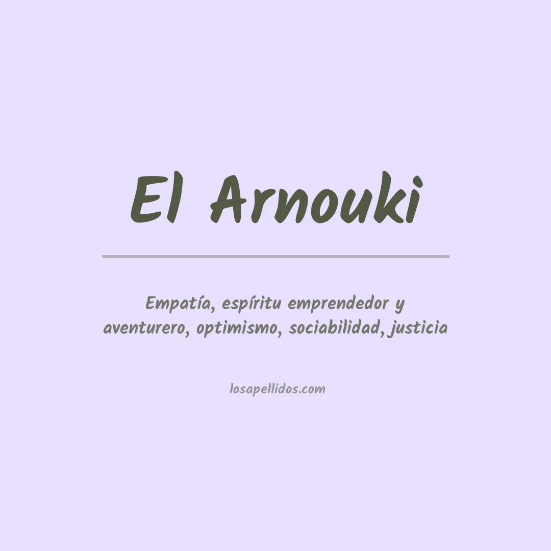 Apellido El arnouki