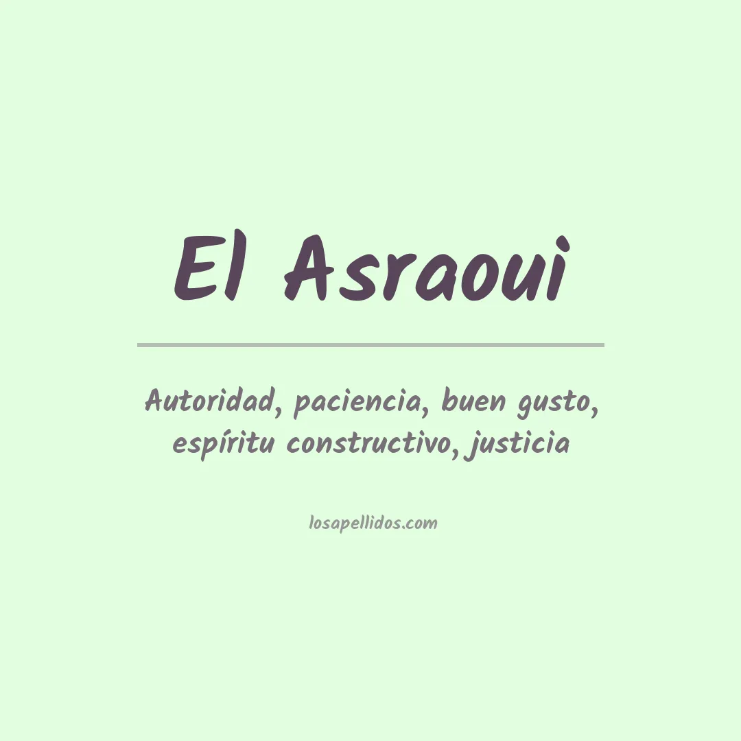 Apellido El asraoui