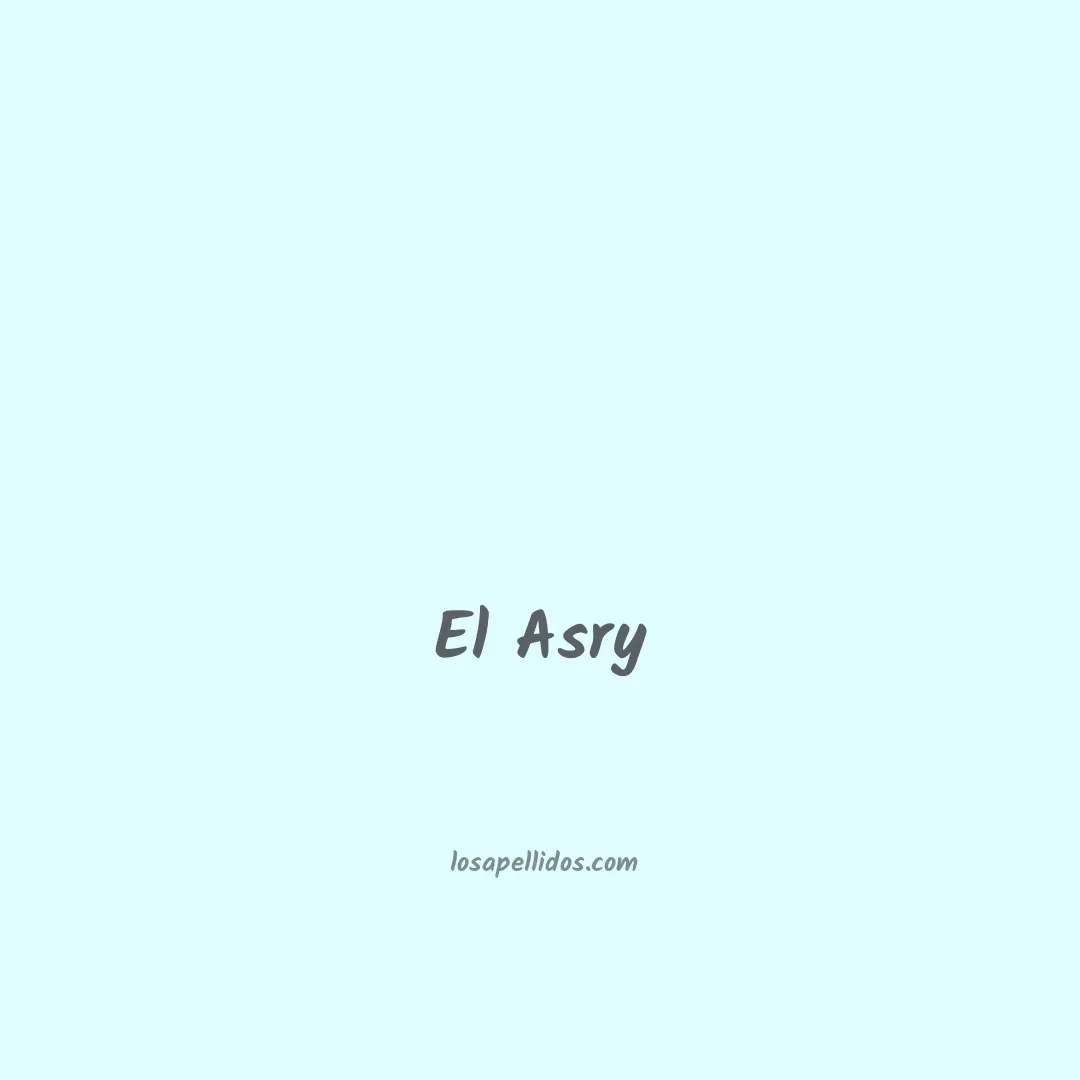 El asry en chino