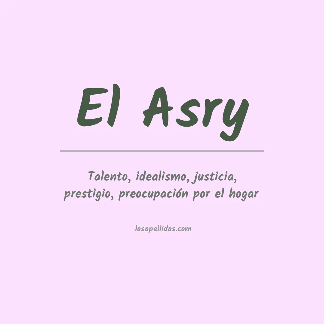 Apellido El asry