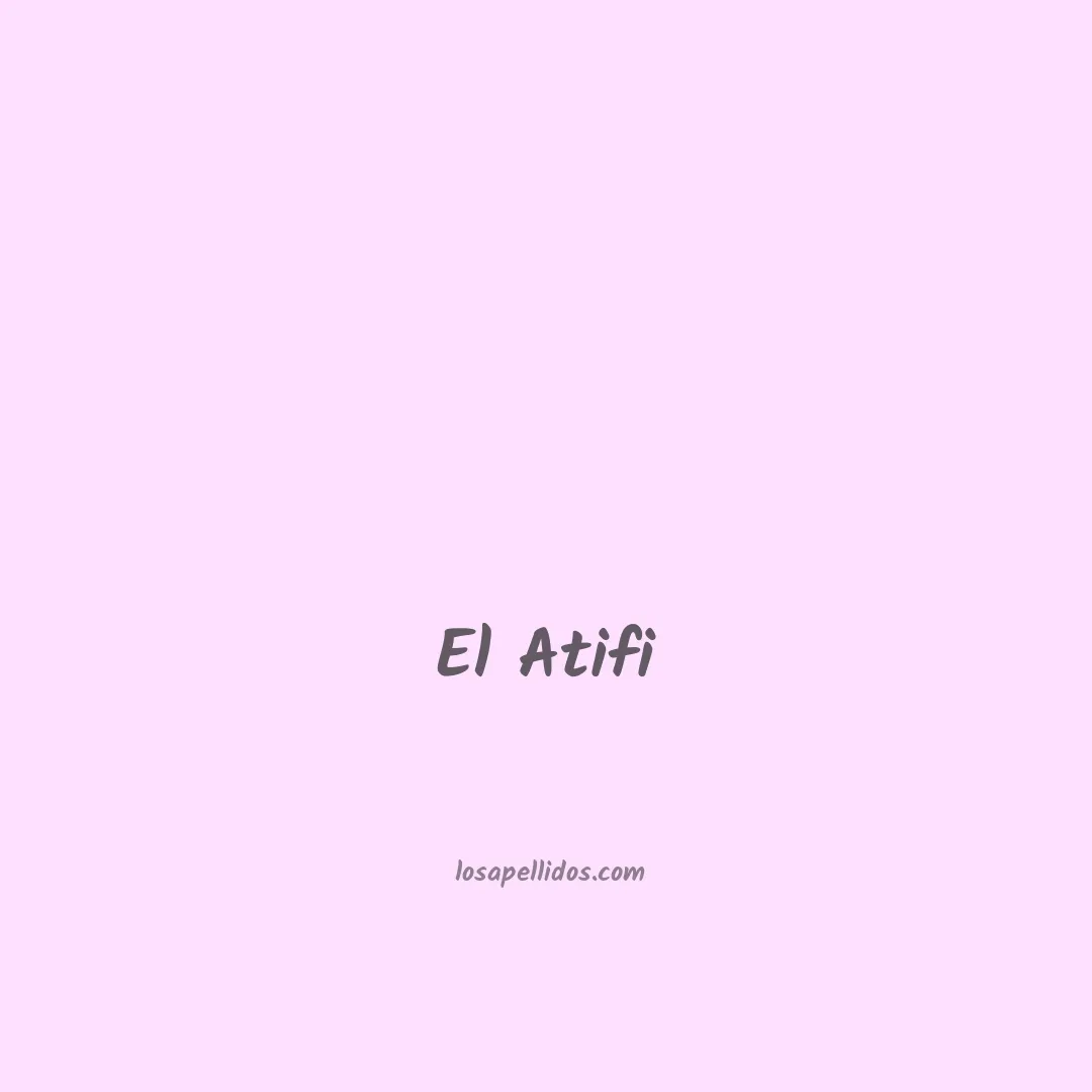El atifi en chino