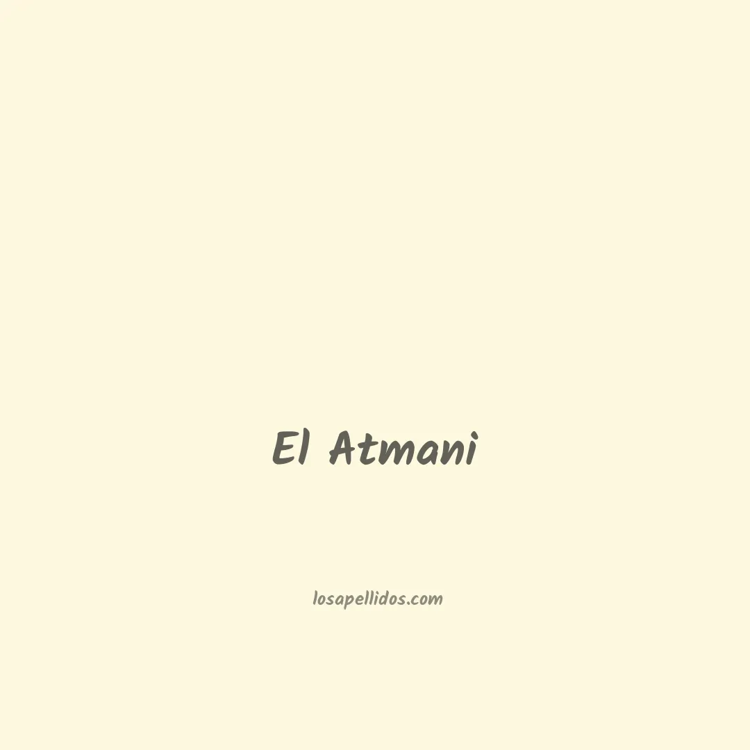 El atmani en chino