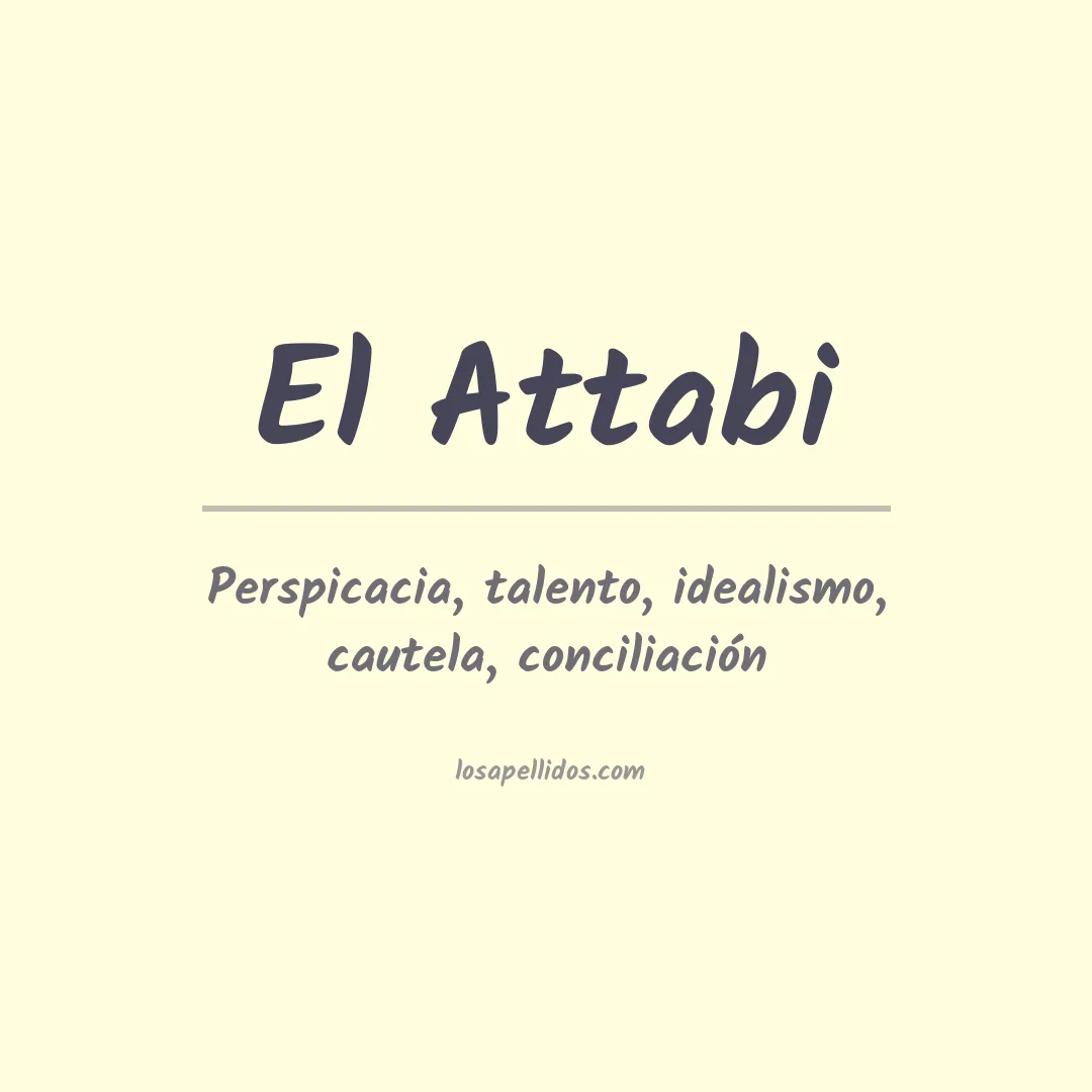 Significado del Apellido El attabi