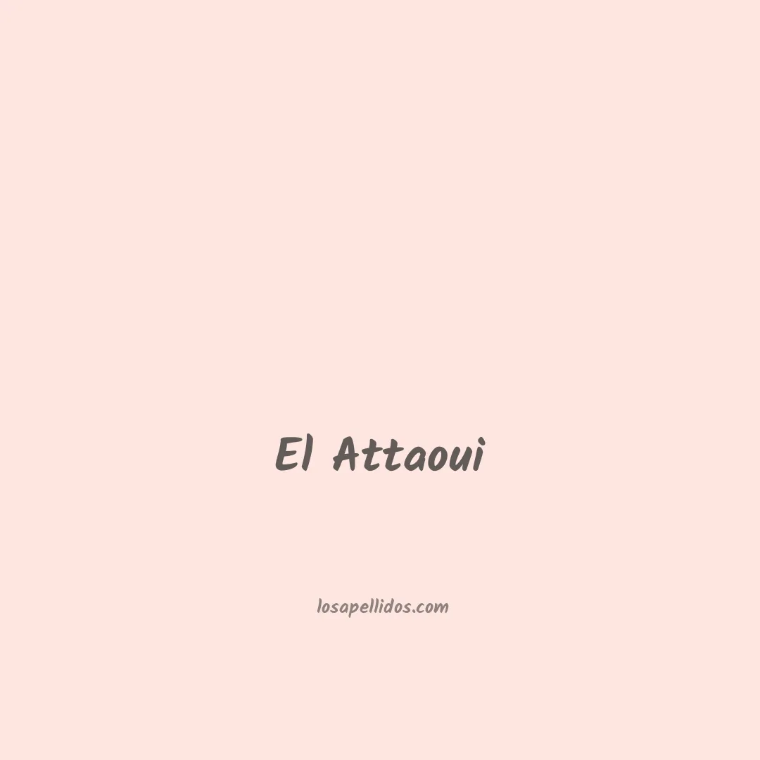 El attaoui en chino