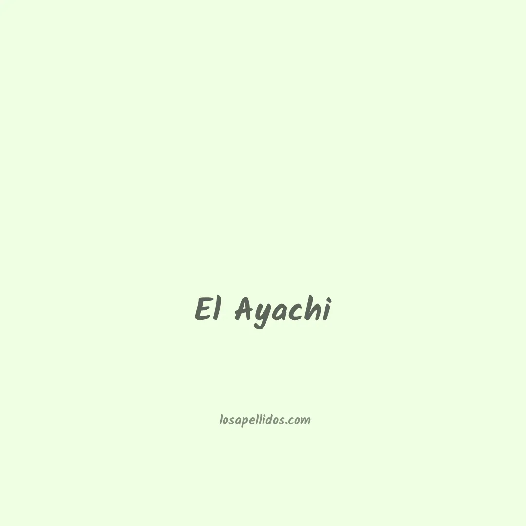 El ayachi en chino