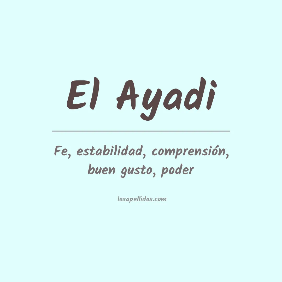 Apellido El ayadi