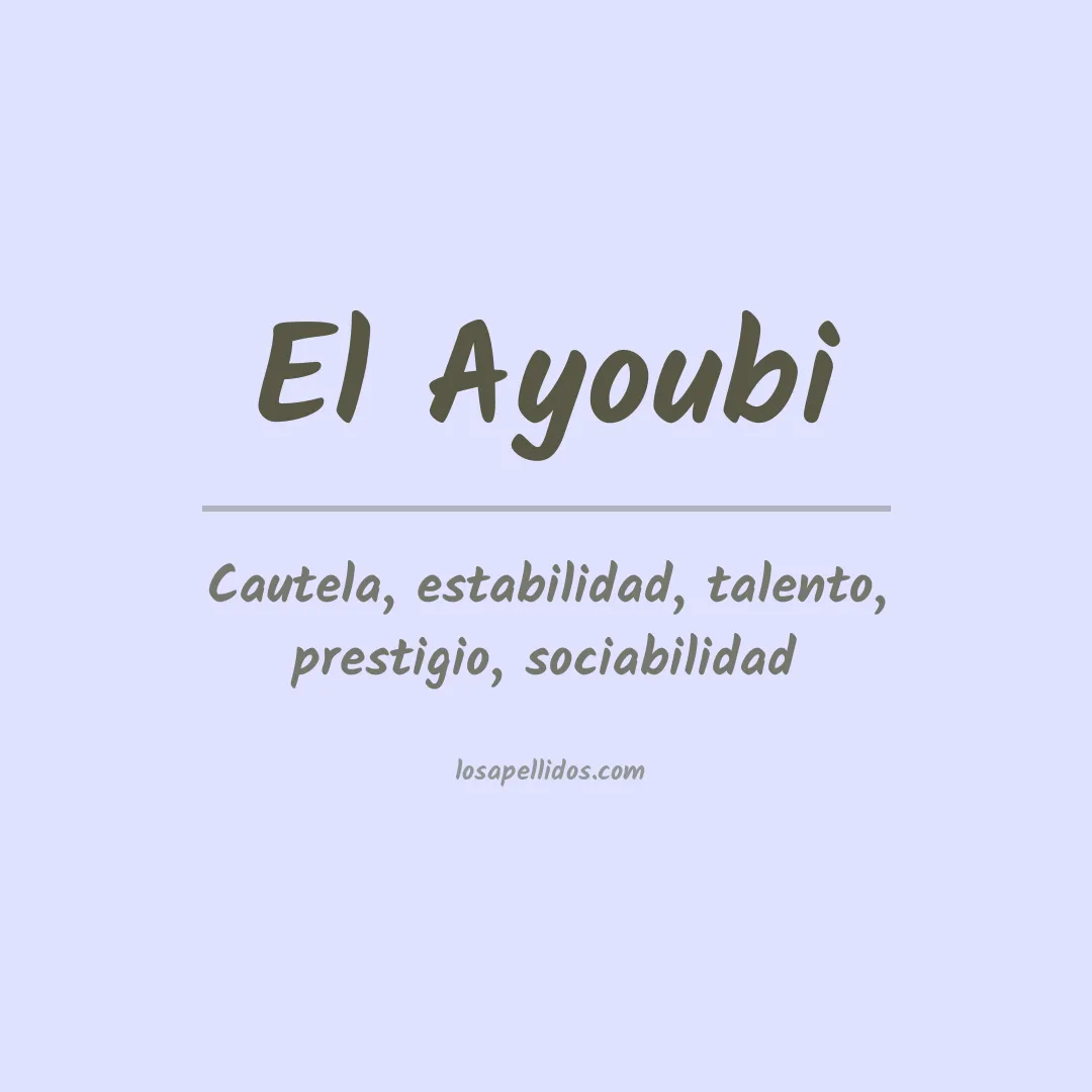 Apellido El ayoubi