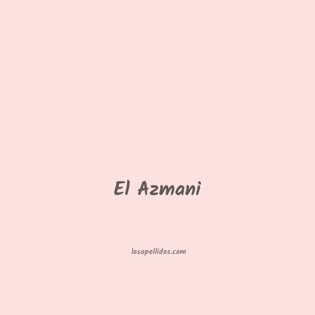 El azmani en chino
