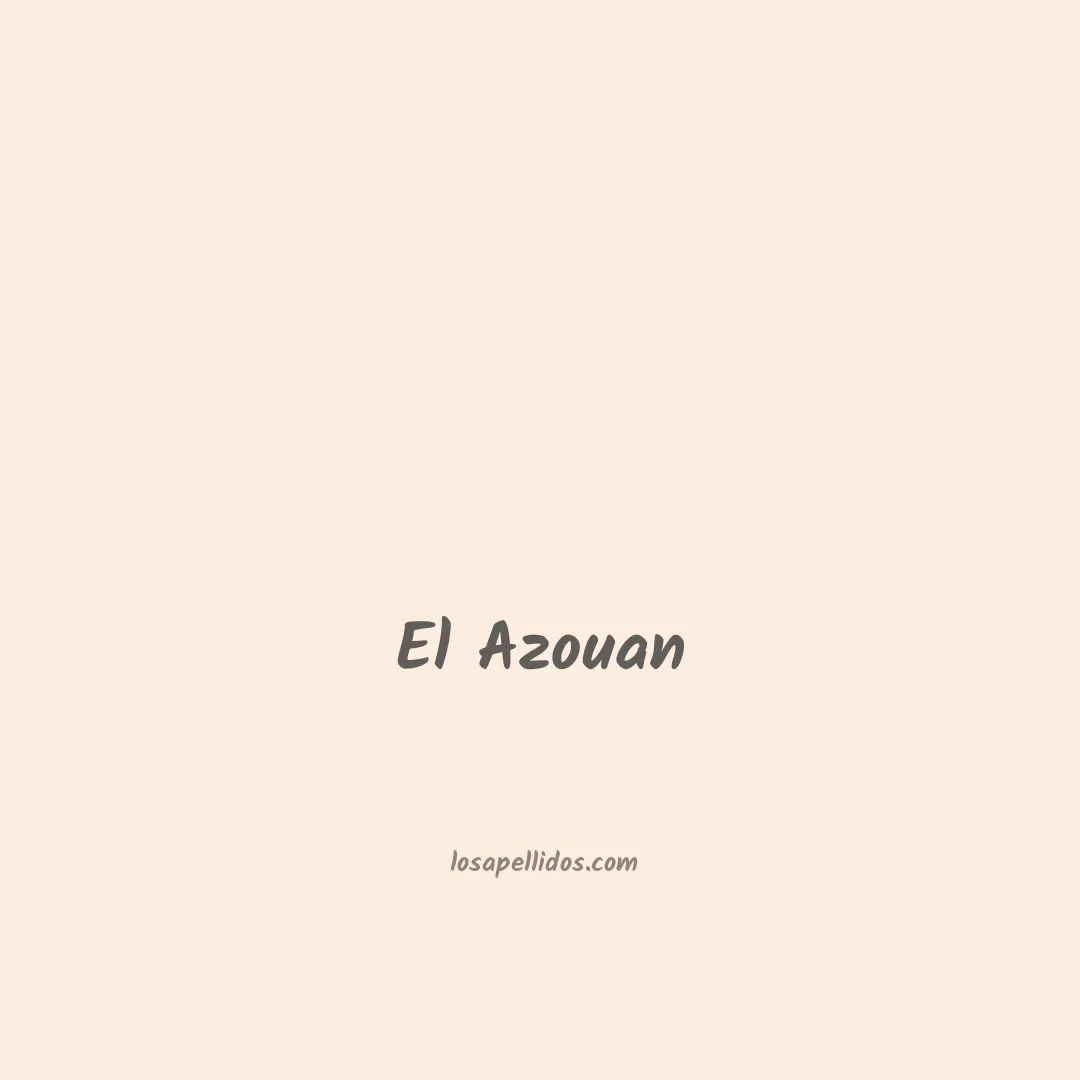 El azouan en chino