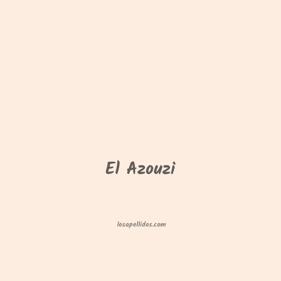 El azouzi en chino