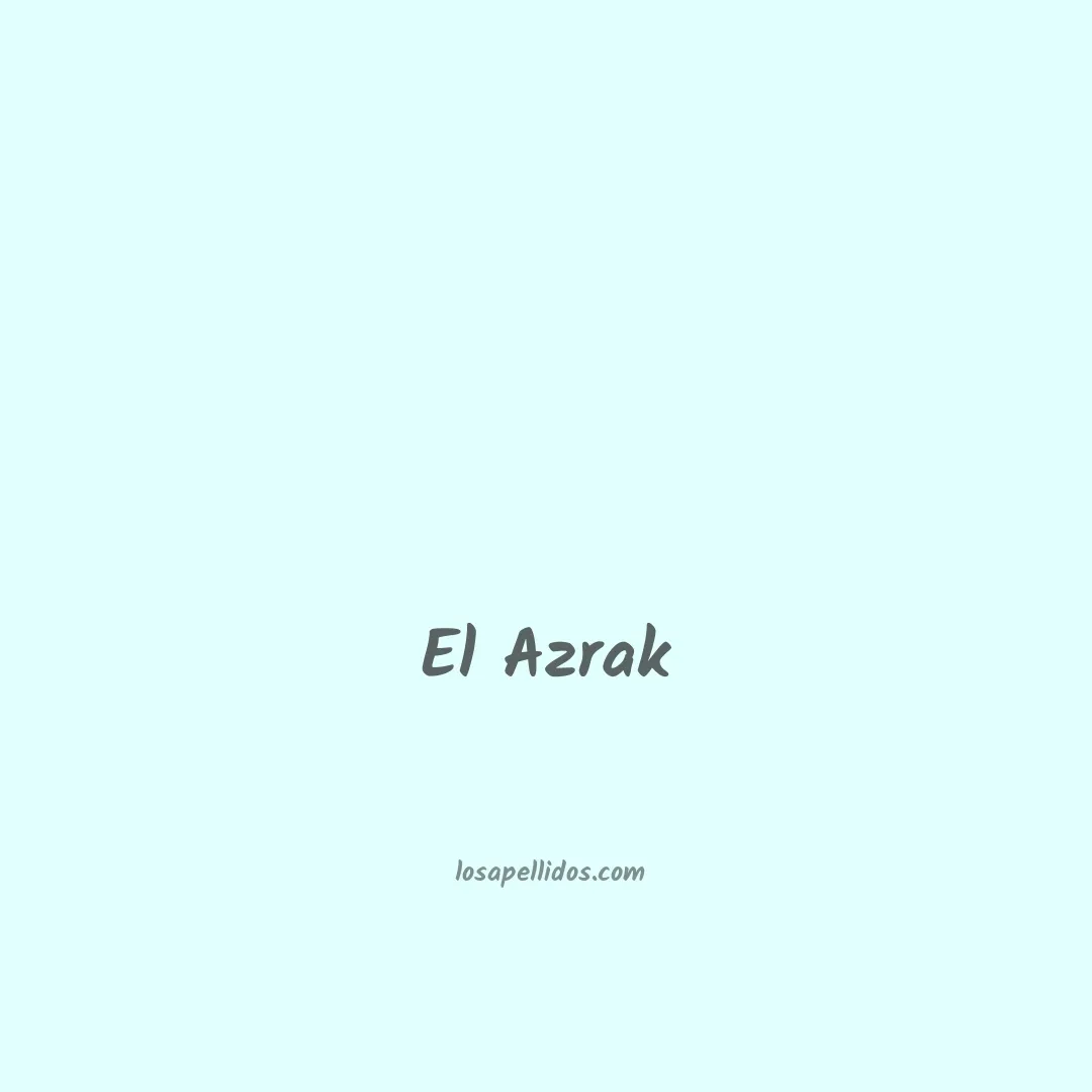 El azrak en chino