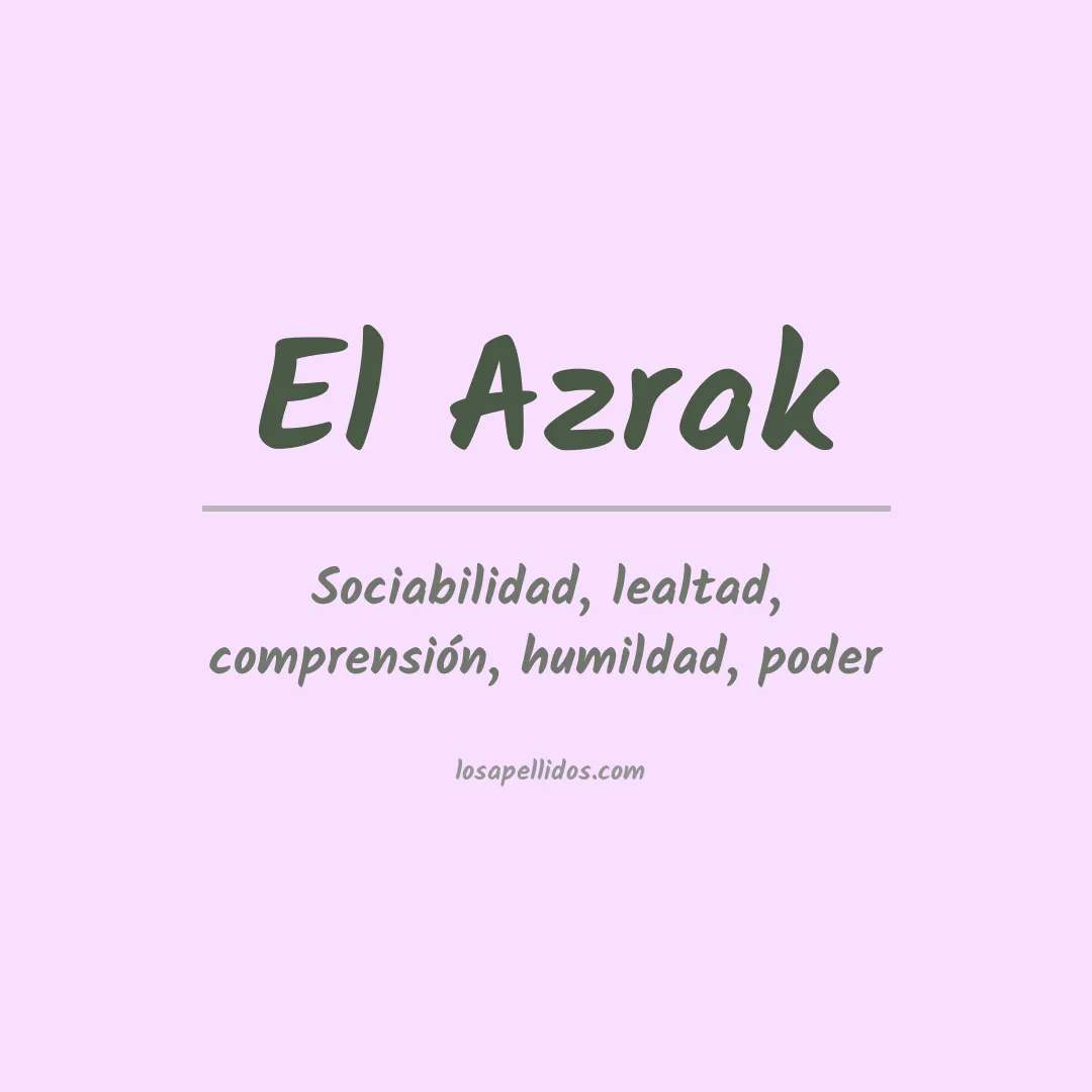 Apellido El azrak
