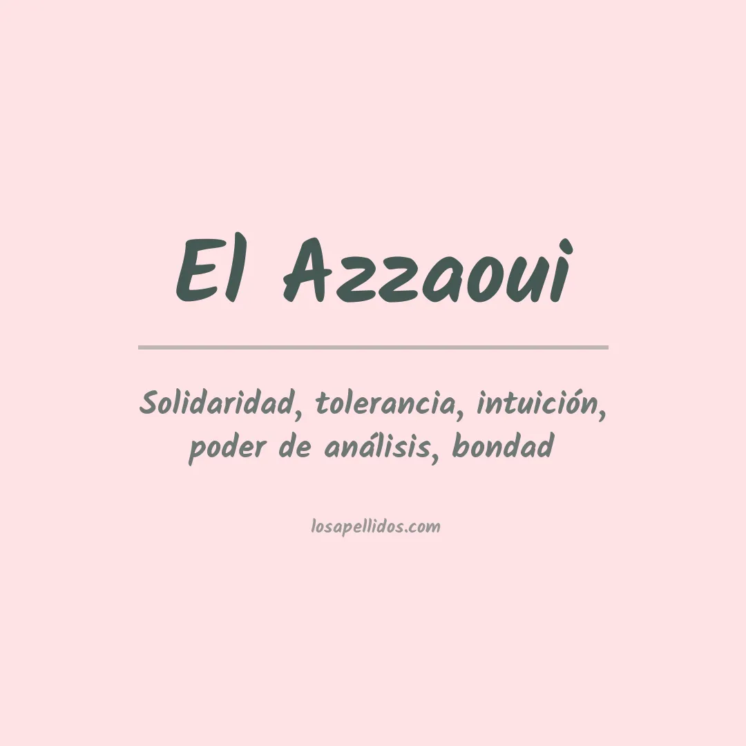 Apellido El azzaoui