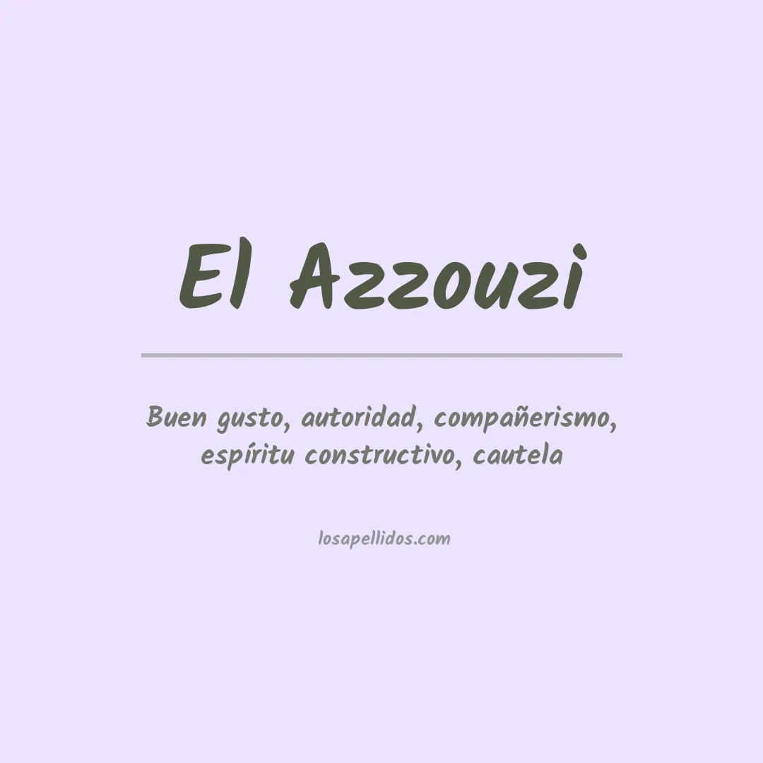 Apellido El azzouzi