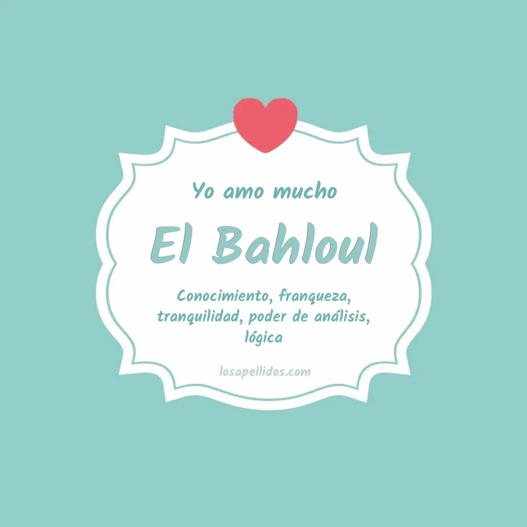 Yo amo mucho El bahloul