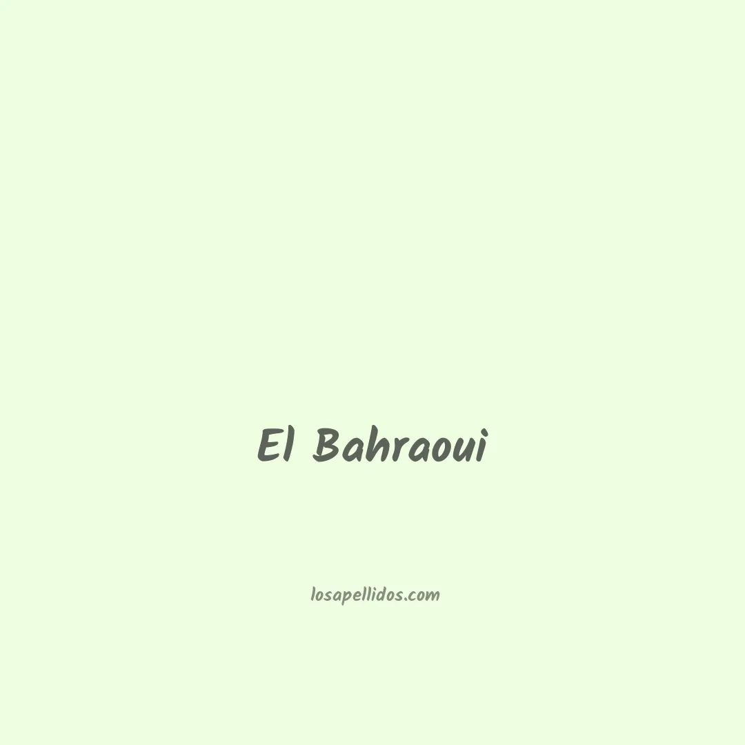 El bahraoui en chino