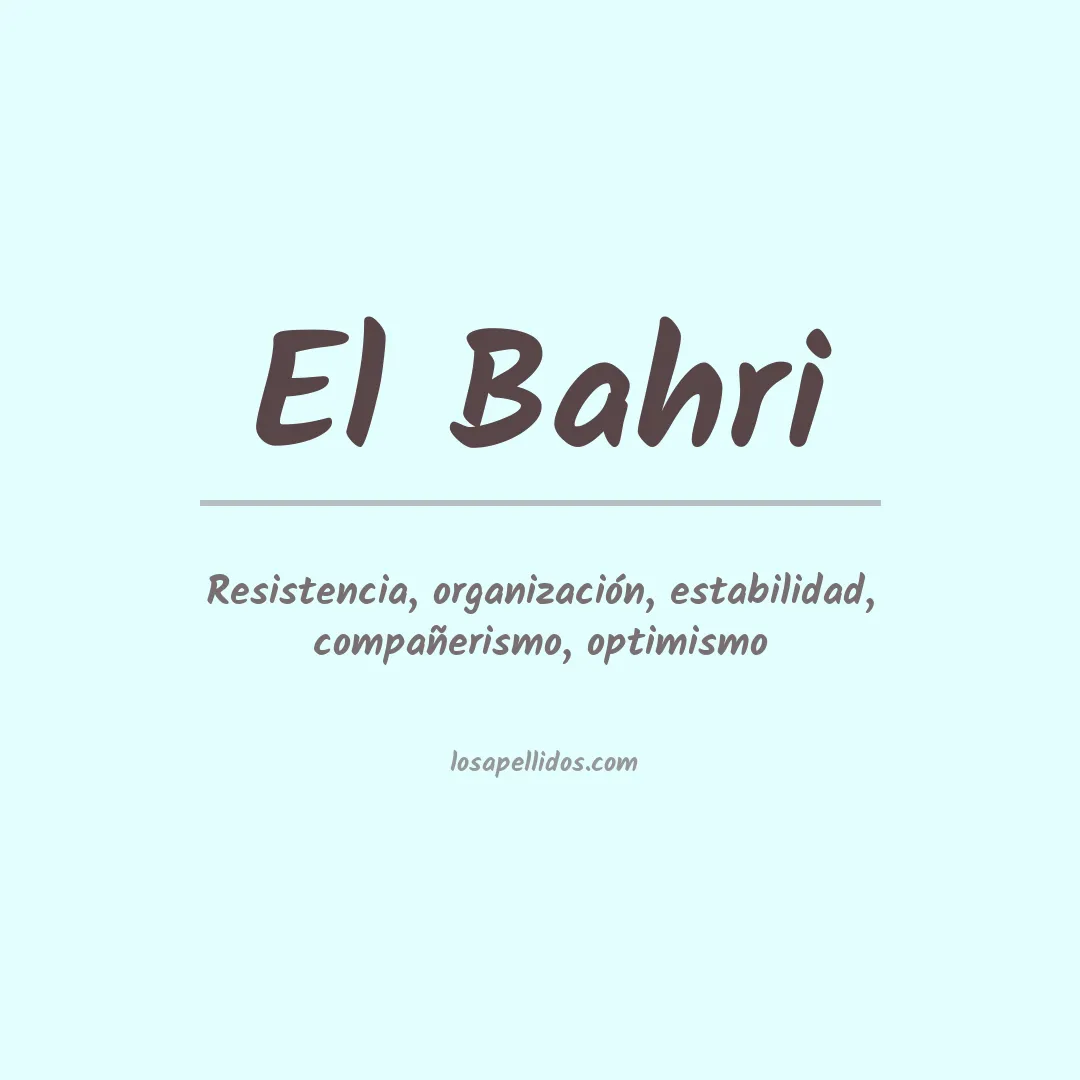 Apellido El bahri