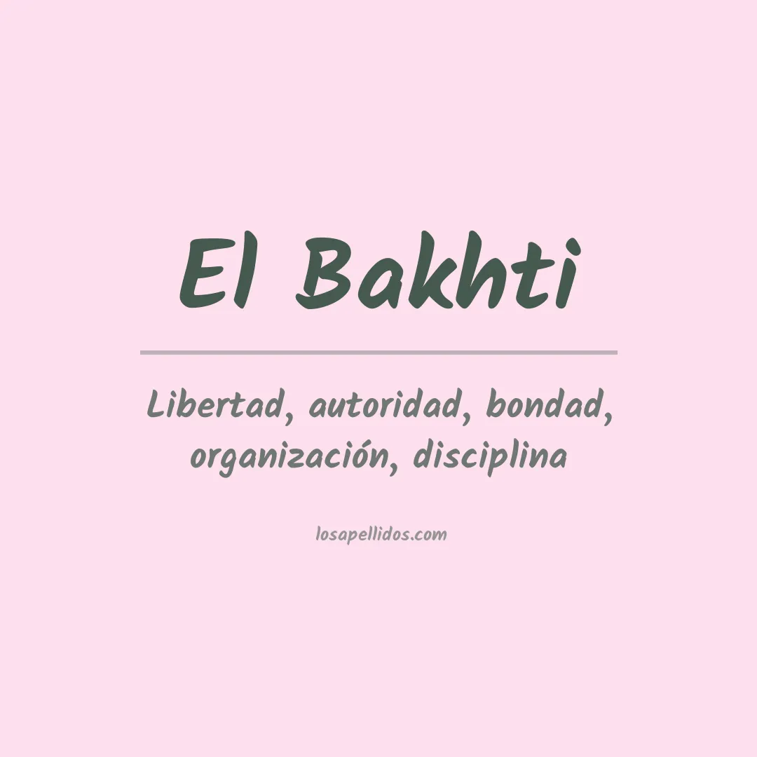 Apellido El bakhti