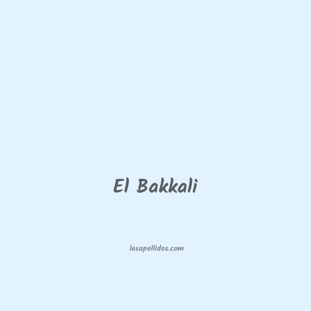 El bakkali en chino