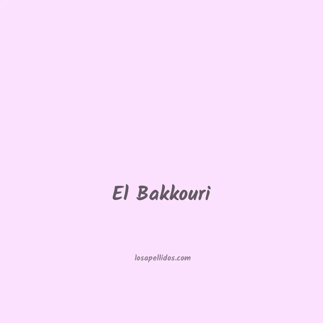 El bakkouri en chino