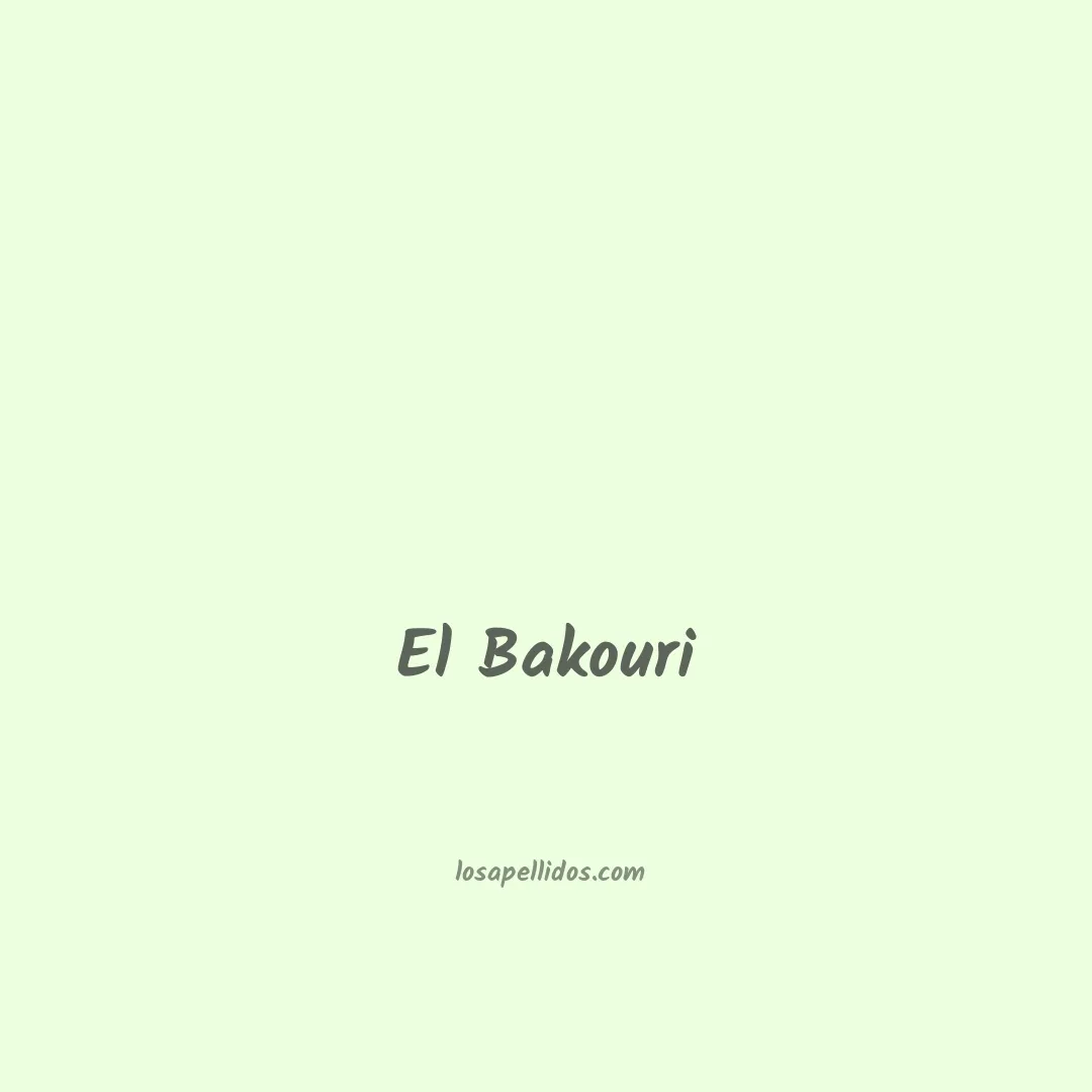El bakouri en chino