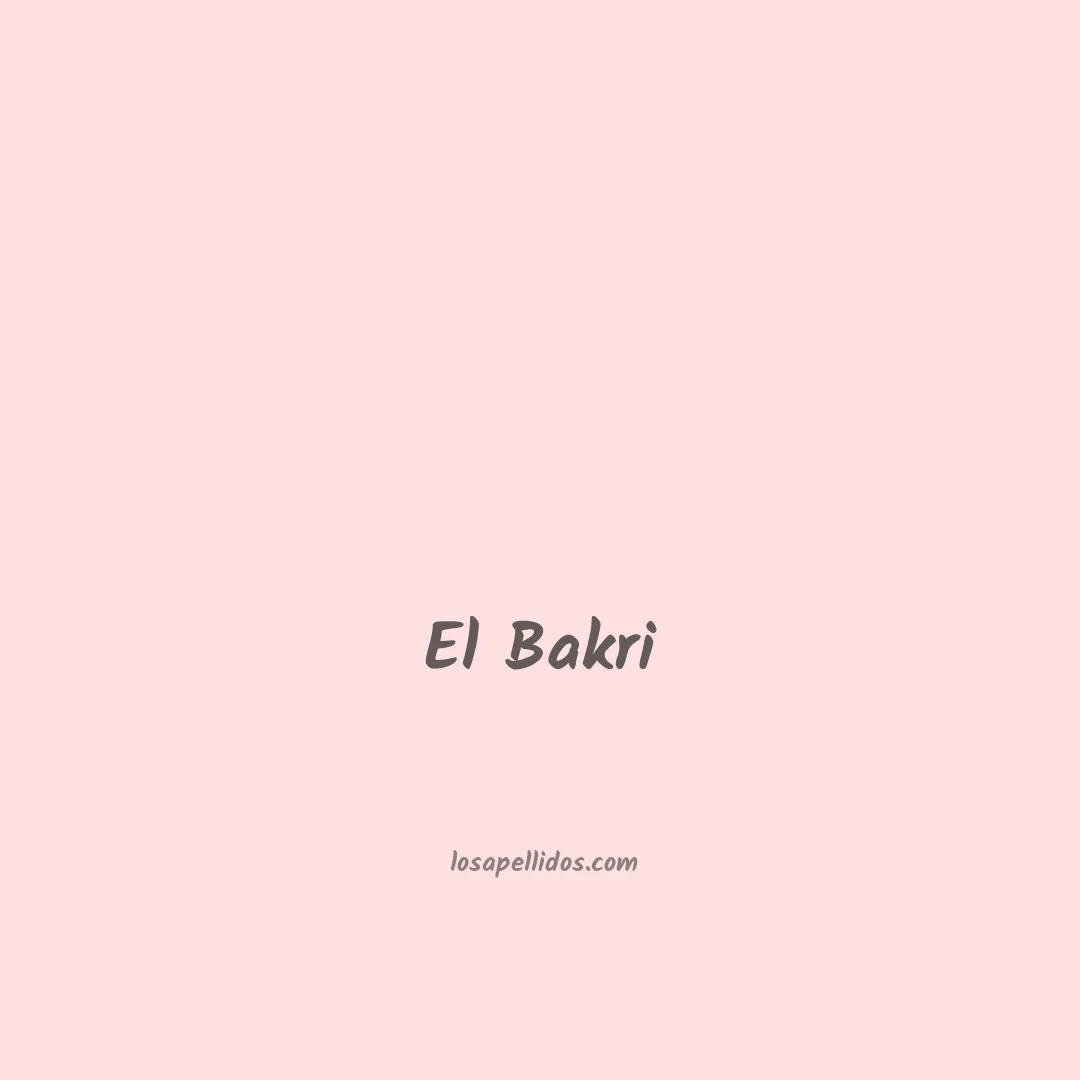 El bakri en chino