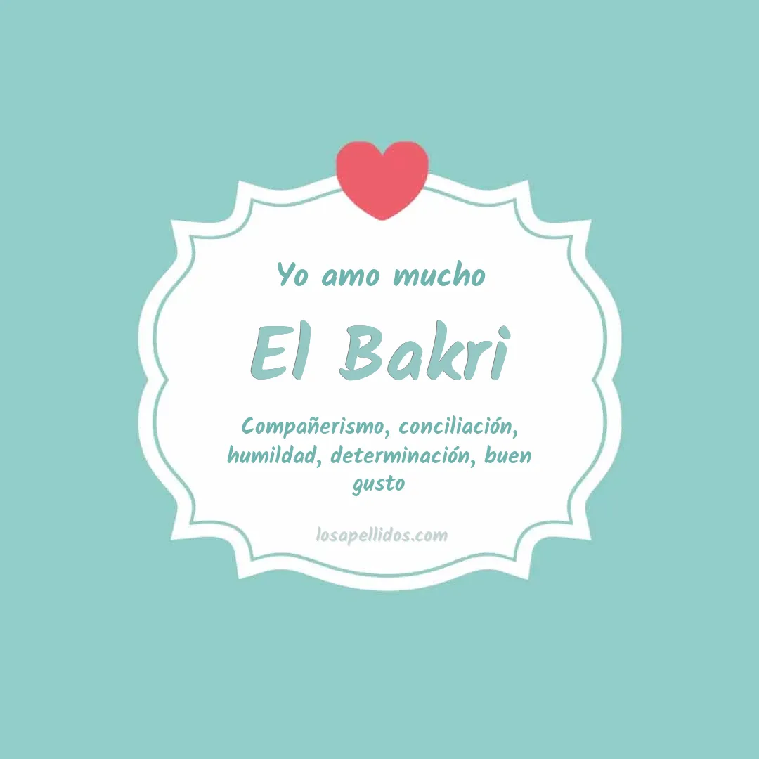 Yo amo mucho El bakri