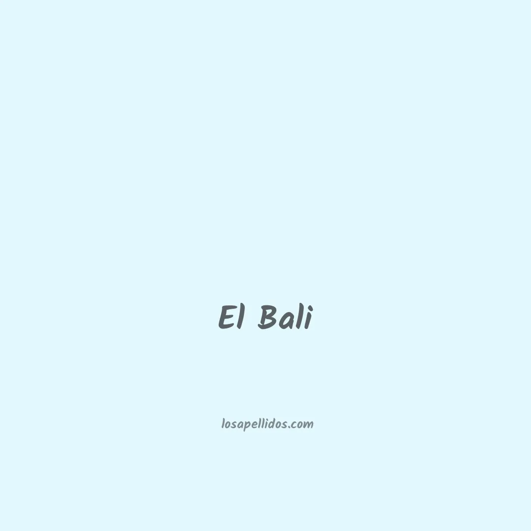 El bali en chino