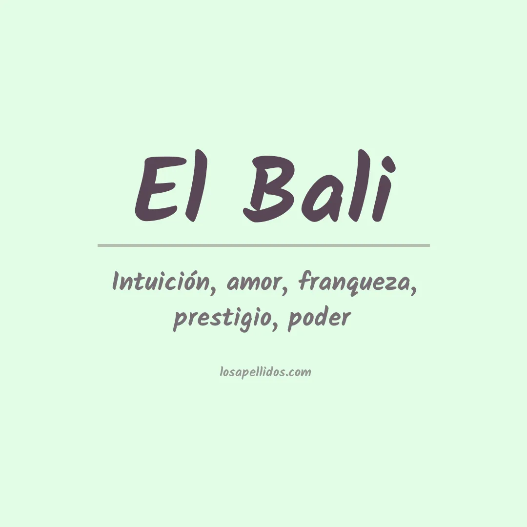 Apellido El bali