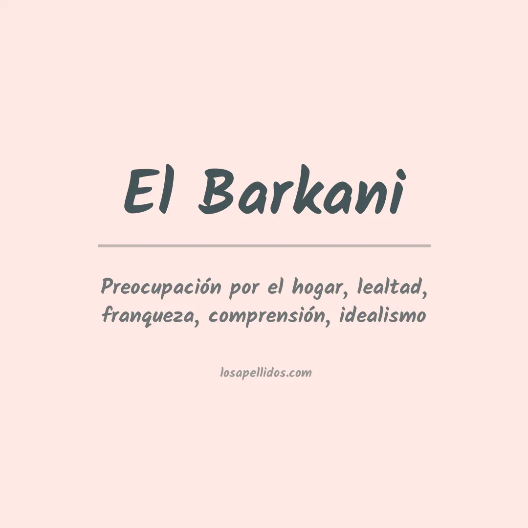 Apellido El barkani