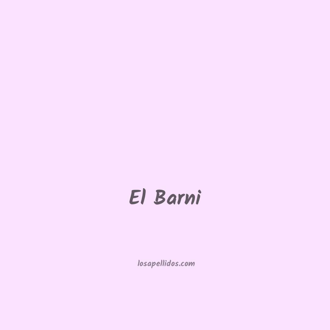 El barni en chino