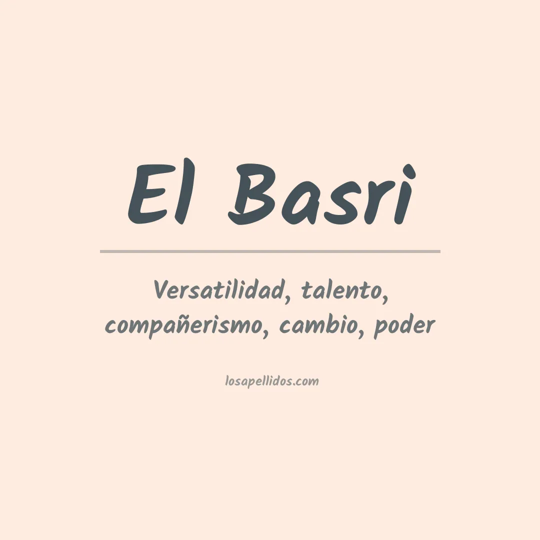 Significado del Apellido El basri
