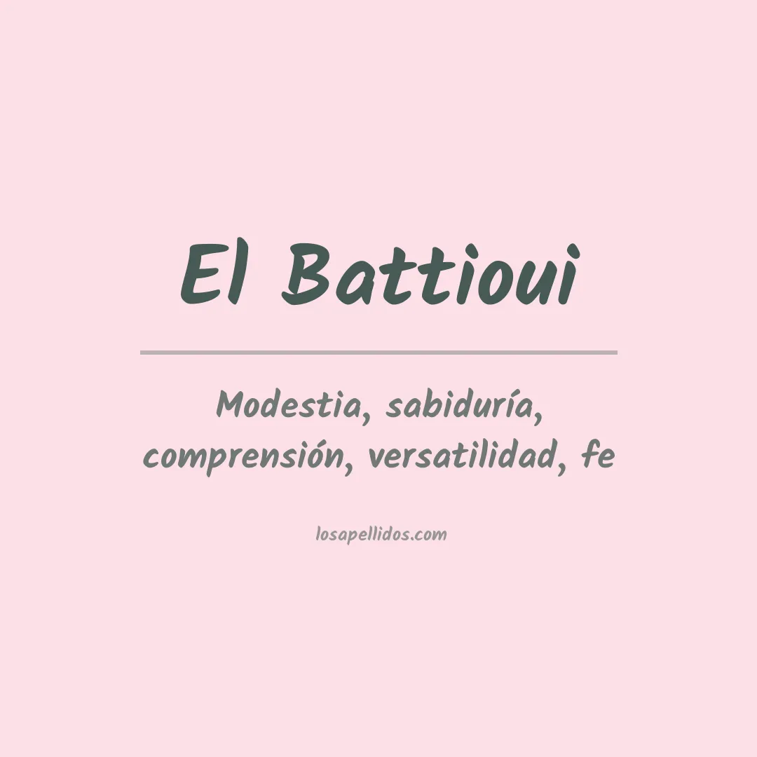 Apellido El battioui