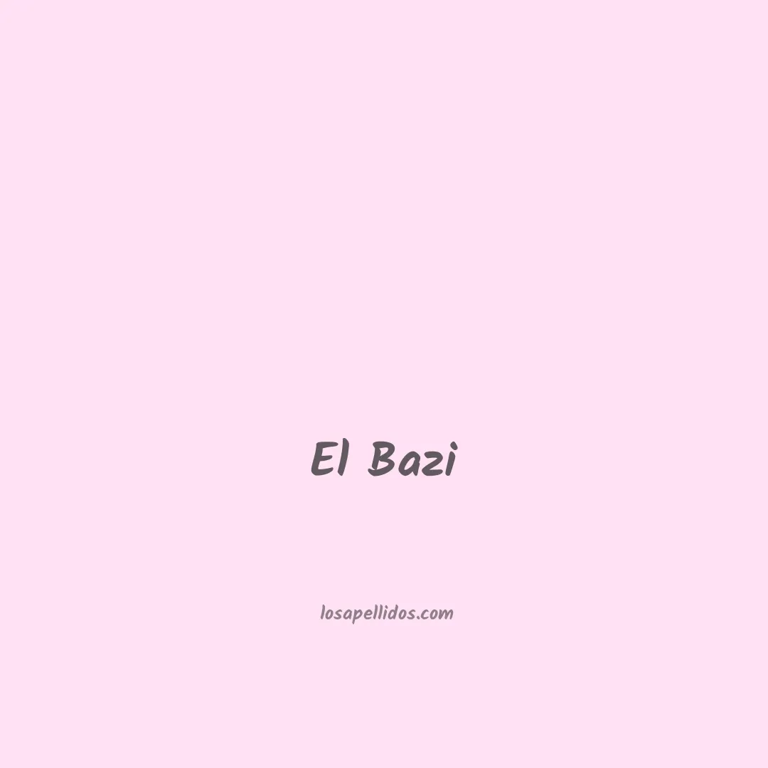 El bazi en chino
